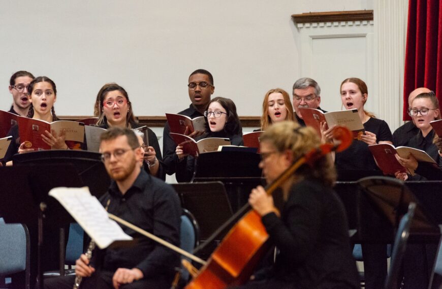 Choir performing