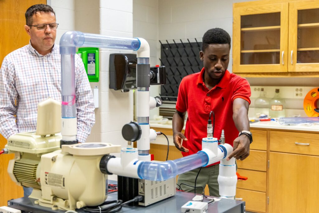 Engineering Student Studies Fluid Movement