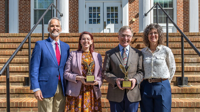 College award winners with President Bushman and B-C-A-A President Jill Early