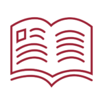 red open book icon