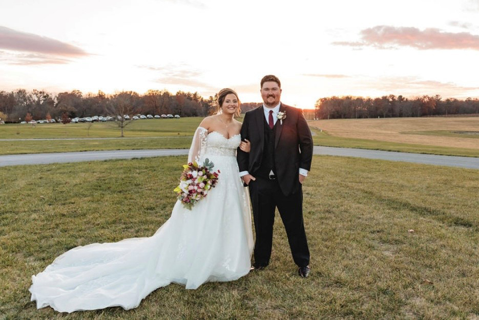 Audra Koogler and Rhett Martin ’17 on their wedding day