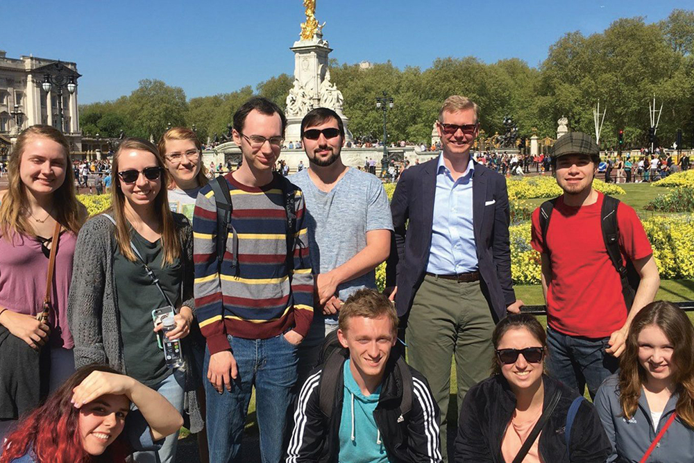 Class photo during a Study Abroad trip