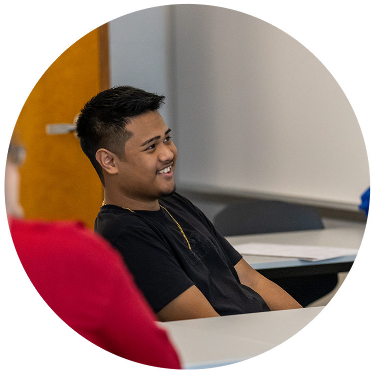 Student sitting in class