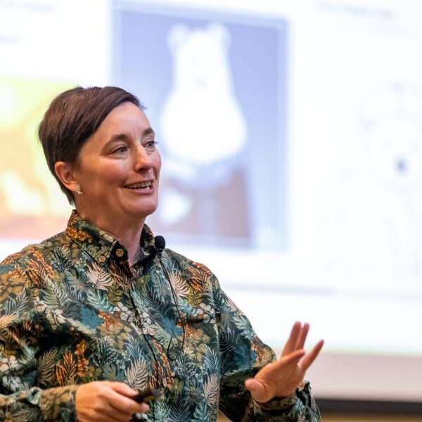 Dr. Katie Hinde speaking