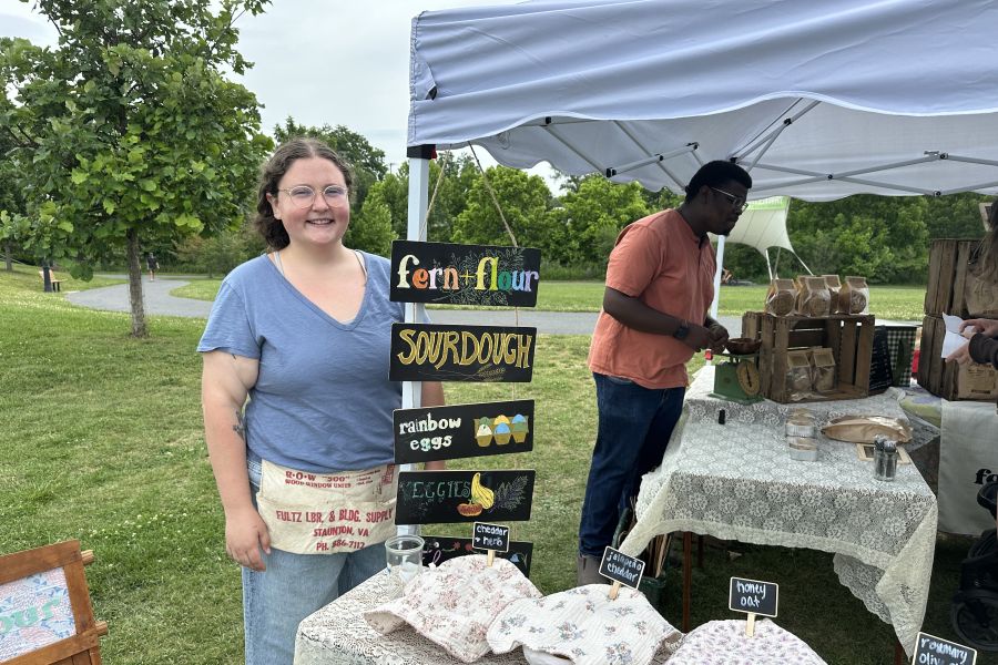 Morgan Kimbrough at the Waynesboro Farmers Market